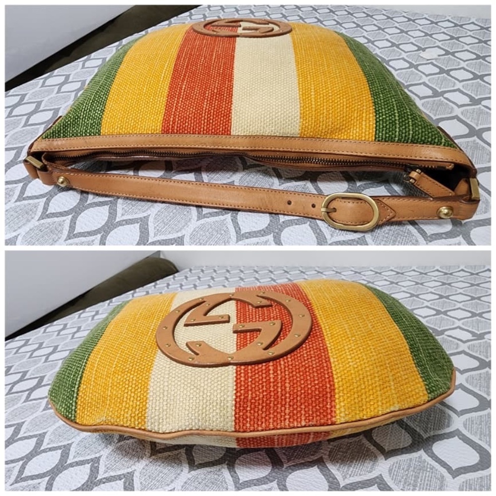 Authentic GUCCI Interlocking Canvas Shoulder Bag … - image 6